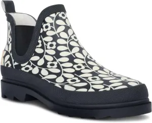 Womens Orla Kiely Chelsea Boot Wellies - Jasmine Flower Black - 7 US