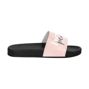 Womens Slides - Flip Flop Sandals - Peace Marble Hello Peace Print by inQue.Style