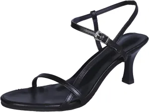Womens Strappy Kitten Heels Dressy Sandals Low Heel Open Toe Ankle Strap Party Wedding Dress Shoes