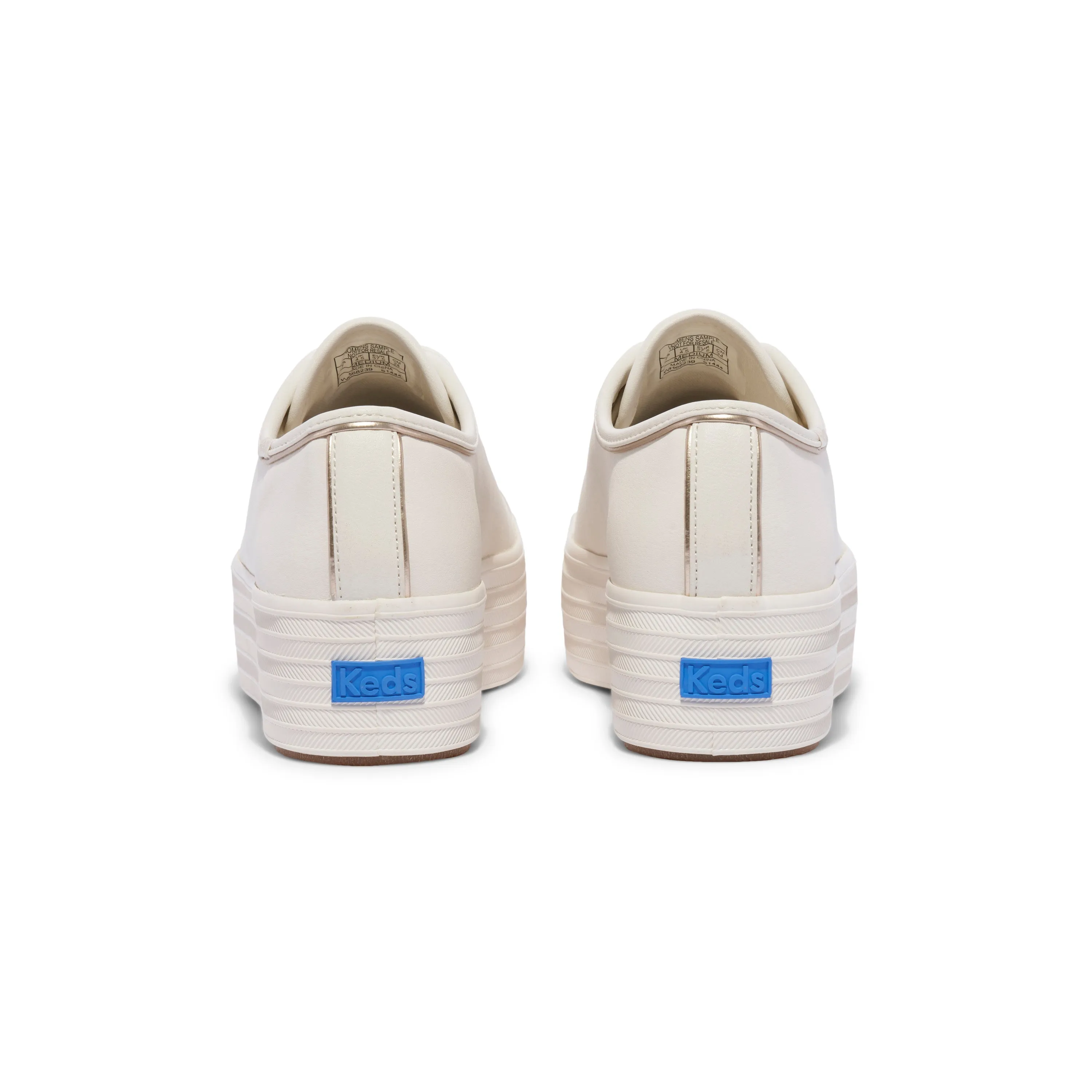 Women's Triple Up Leather - White/Gold