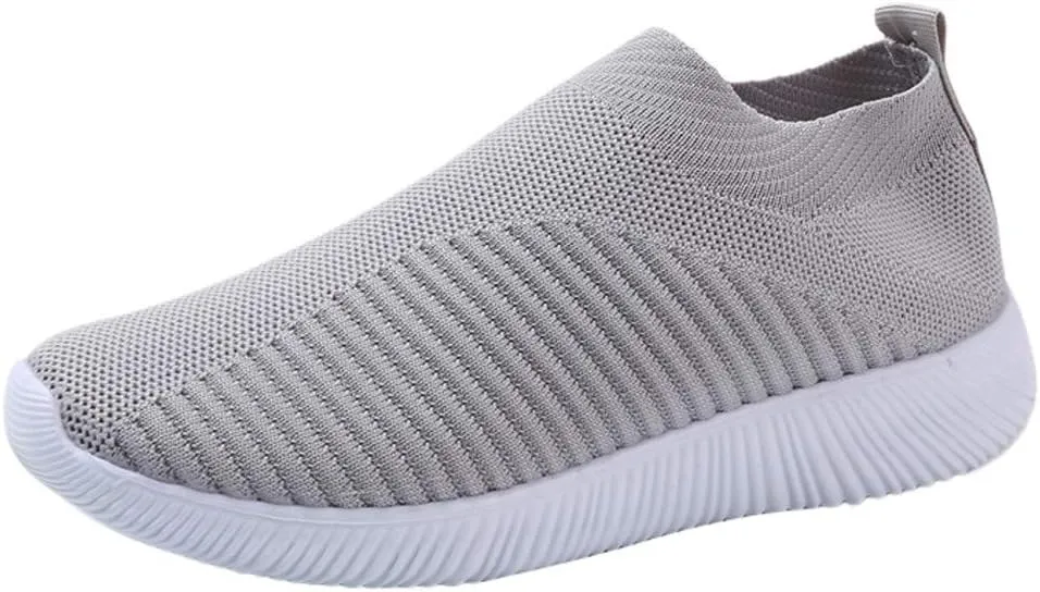 Women's Walking Shoes Cushion Comfortable Breeze Shoes Tennis Shoes Womens Boots Casual Work Shoes Platform Sneakers Slip On Tennis Shoe White Loafers