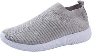 Women's Walking Shoes Cushion Comfortable Breeze Shoes Tennis Shoes Womens Boots Casual Work Shoes Platform Sneakers Slip On Tennis Shoe White Loafers