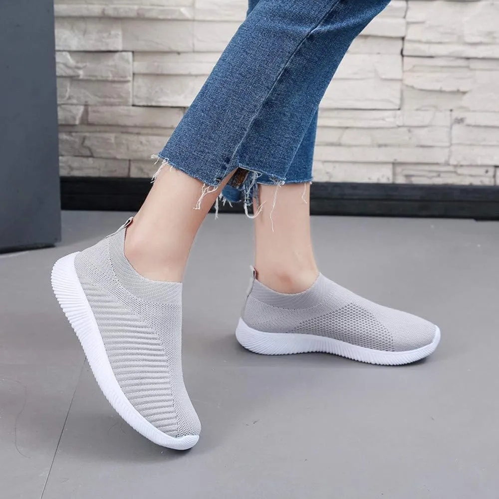 Women's Walking Shoes Cushion Comfortable Breeze Shoes Tennis Shoes Womens Boots Casual Work Shoes Platform Sneakers Slip On Tennis Shoe White Loafers