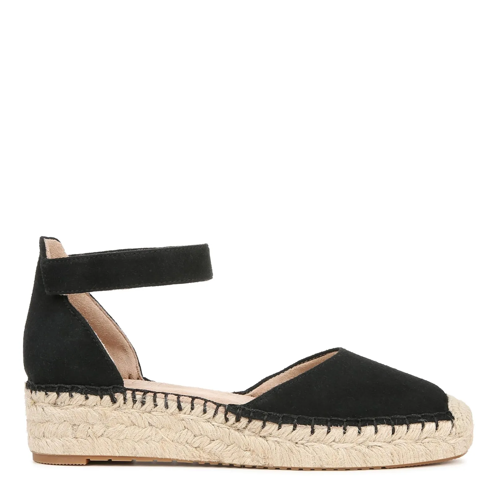 Wren Strap Naturalizer Espadrille Hot-selling Top-tier Low Sandals Ankle Fashion Sole Black Fabric Heel