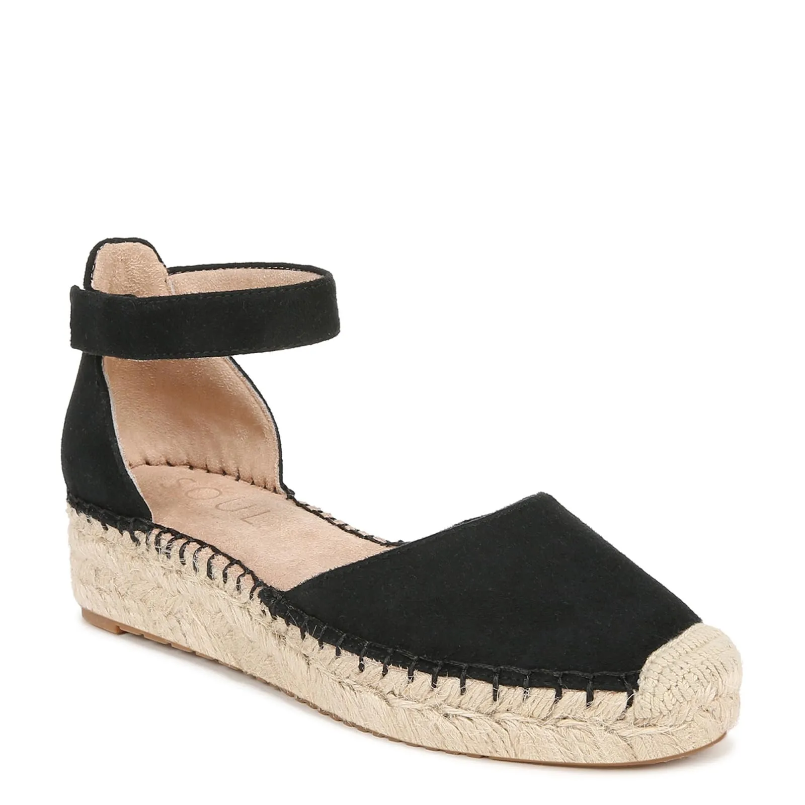 Wren Strap Naturalizer Espadrille Hot-selling Top-tier Low Sandals Ankle Fashion Sole Black Fabric Heel