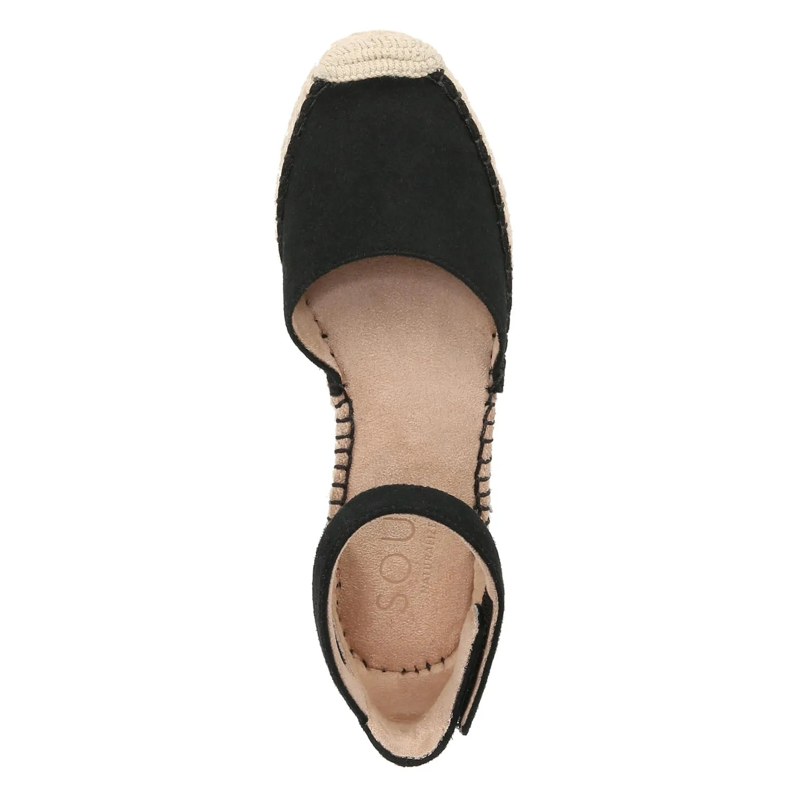Wren Strap Naturalizer Espadrille Hot-selling Top-tier Low Sandals Ankle Fashion Sole Black Fabric Heel