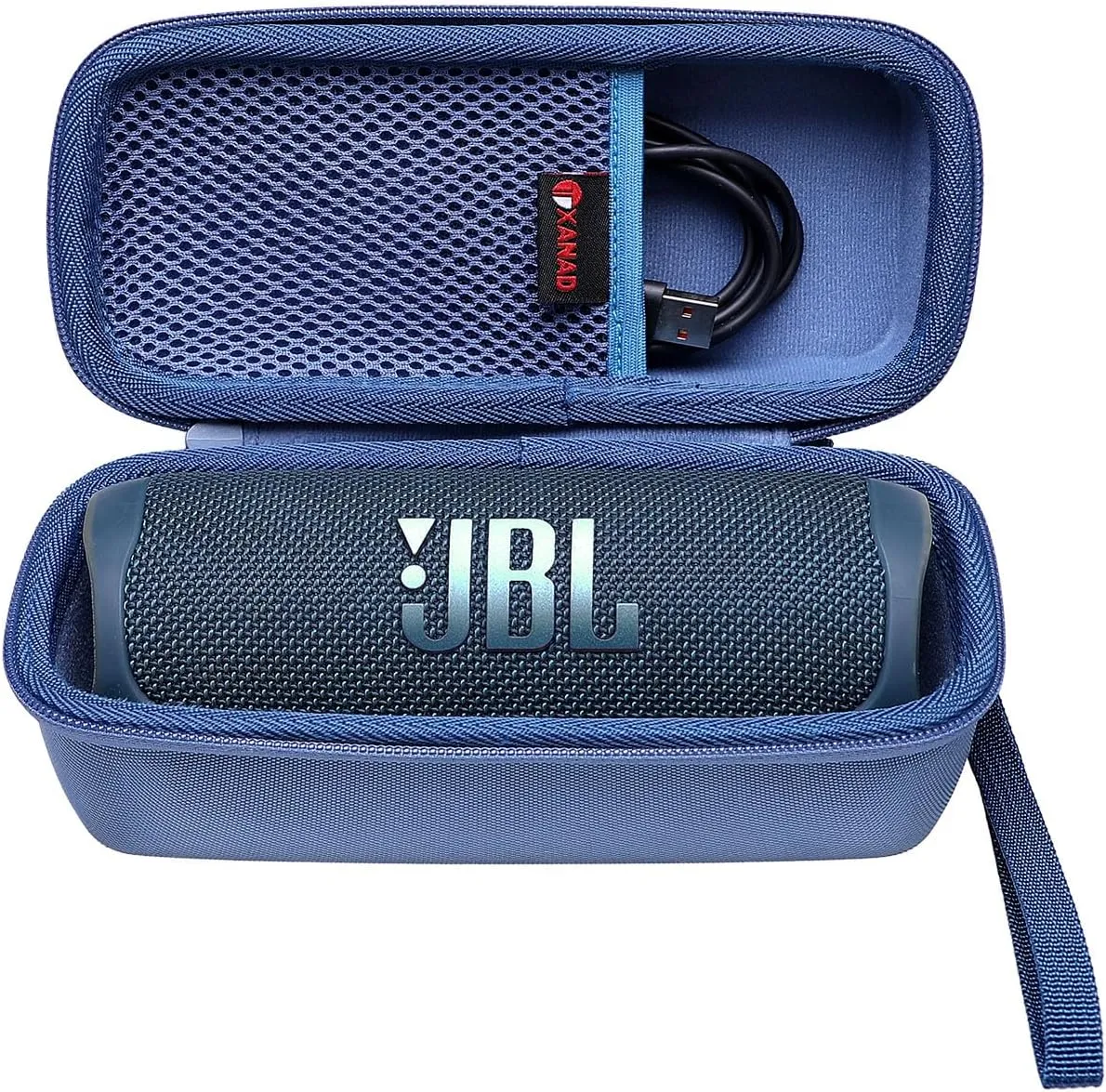 XANAD Hard Case Compatible with JBL Flip 7/6 /5 Essential or Sono Roam 2/1 Waterproof Portable Speaker- Travel Carrying Storage Protective Bag（Blue）