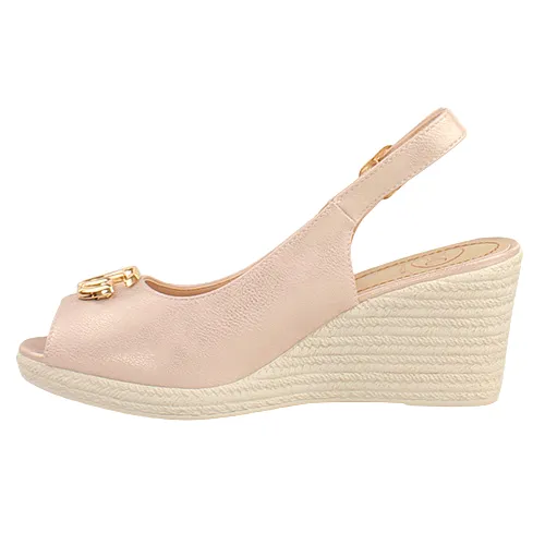 Zanni Ladies Slingback Wedge Sandals - Duytrink One - Gold