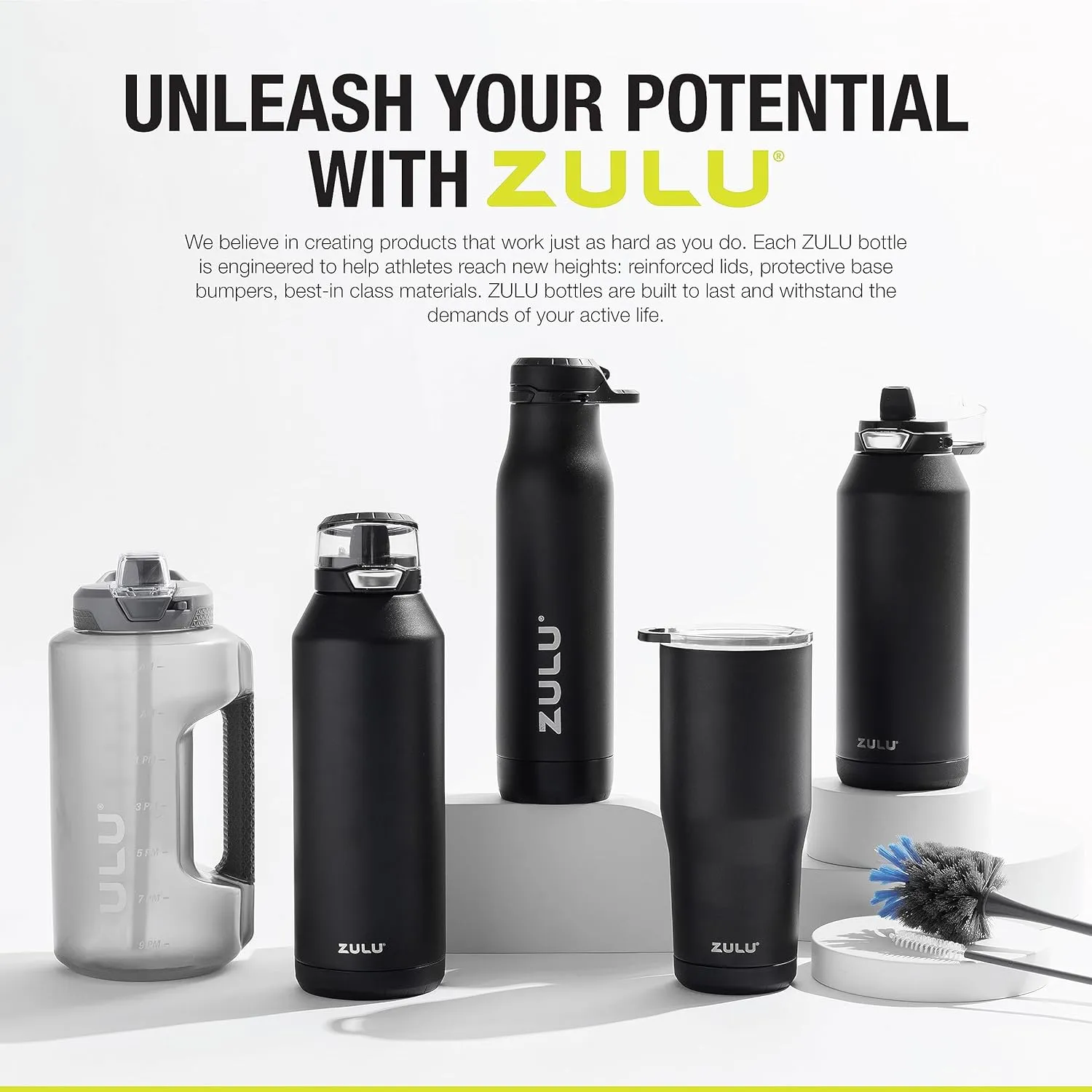 ZULU Base 18oz Kids Stainless Steel Water Bottle with 3 Lids- Straw, Chug, Twist | Double Walled and Vacuum Insulated Metal Thermos | Fits Car Cupholder, Built in Carry Loop, Dishwasher Safe, Pink