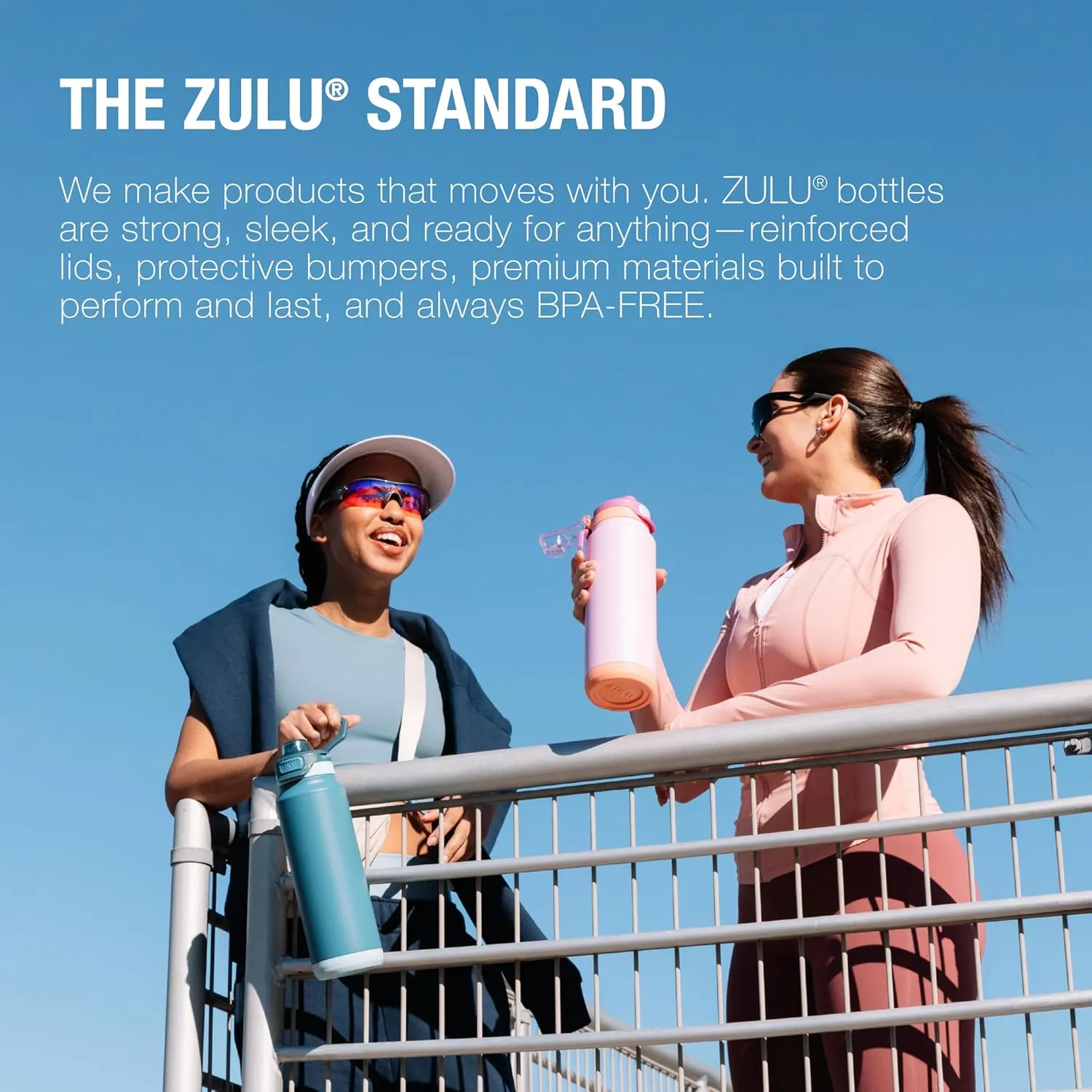 ZULU Powerfill Pro 32oz Stainless Steel Water Bottle with Quick Fill Lid, Triple Walled Vacuum Insulated Metal, Leak Proof Locking Lid, Sip and Chug, Reusable BPA Free, White
